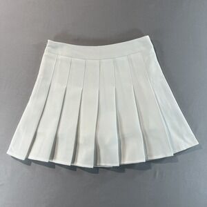 Fashion & Soft Pleated White Mini Skirt Size Small Tennis Skater Kawaii Cosplay